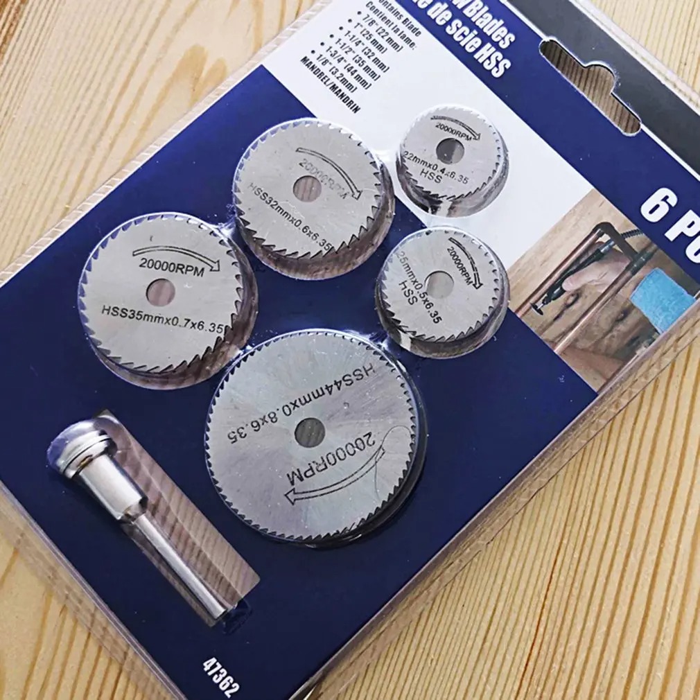Cordless Rotary Tool Kit Accessories - 6Pcs HSS 원형 톱 블레이드 금속