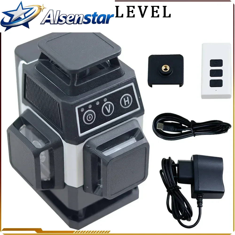 Laser Level 16 Lines 4D Green - 16라인 레이저 레벨, 4D 자동 수평