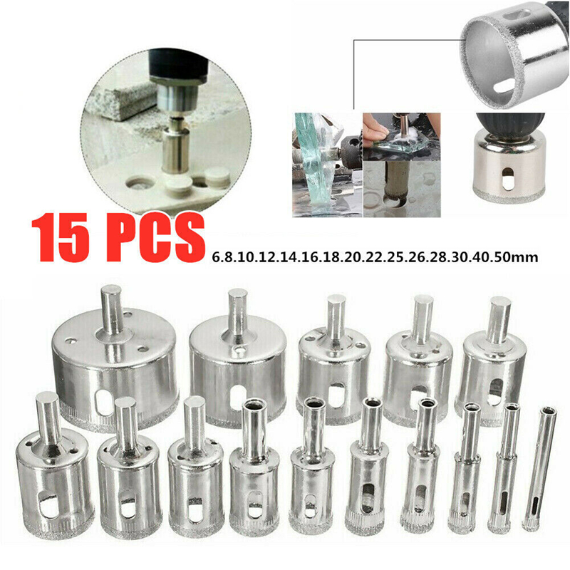 10/15pcs 세트 타일 드릴 비트 세트 다이아몬드  - Reciprocating Saw Attachment Drill 리뷰 및 가격