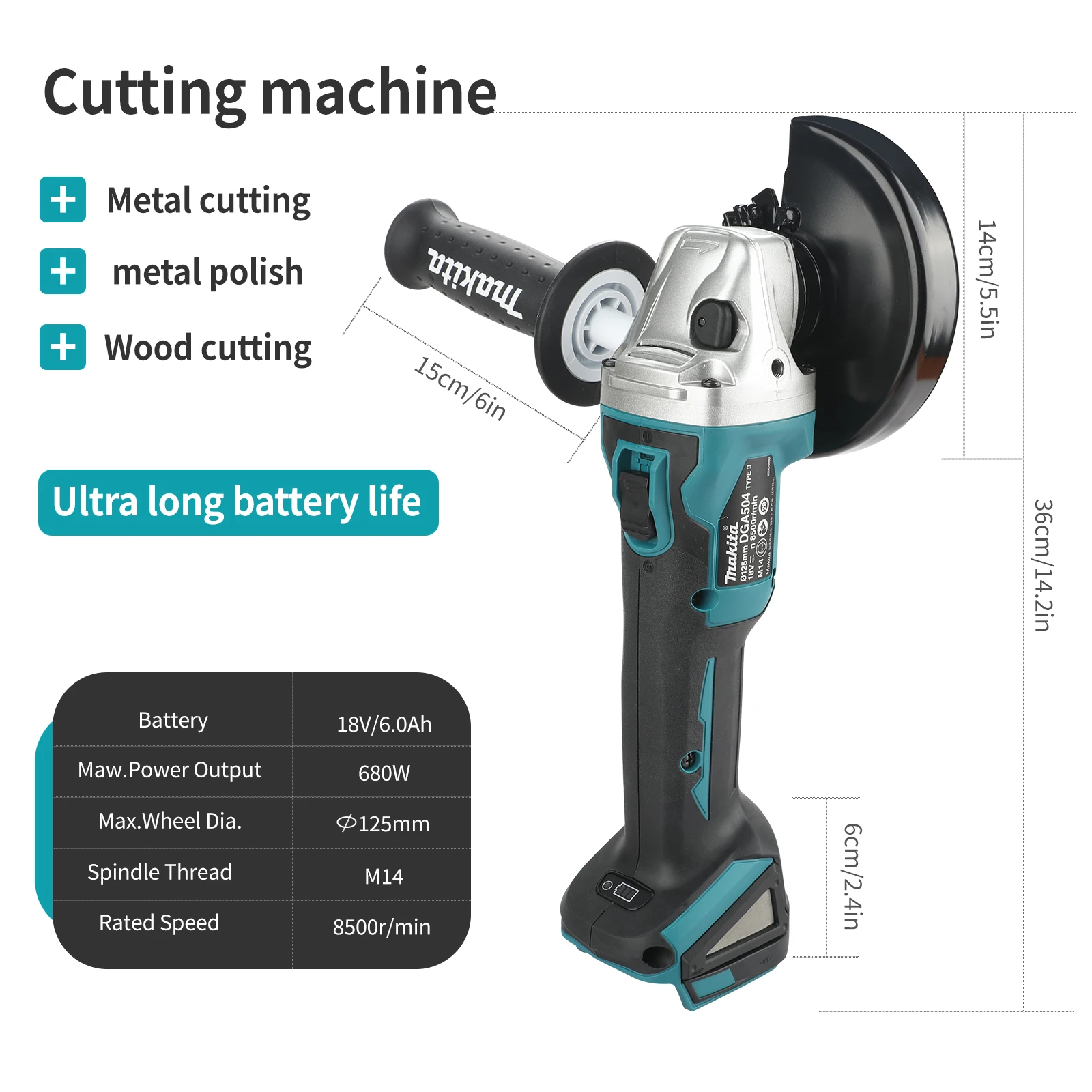 새로운 2026 마키타 DGA504 125mm 무선 앵 - Brushless Angle Grinder Battery Powered 리뷰 및 가격