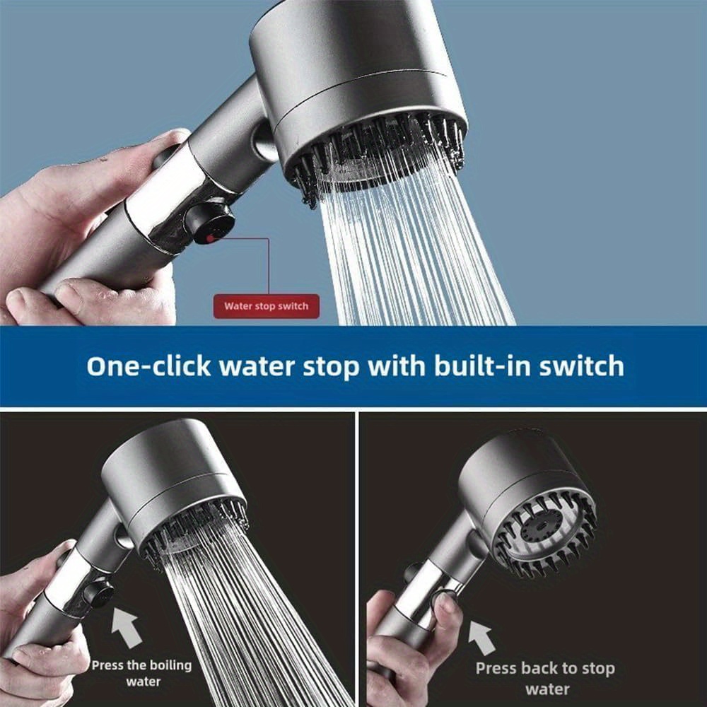 3가지 색상(검정/회색/검정-보라)의 중간 크기 샤워기 - Plumbing 리뷰 및 가격