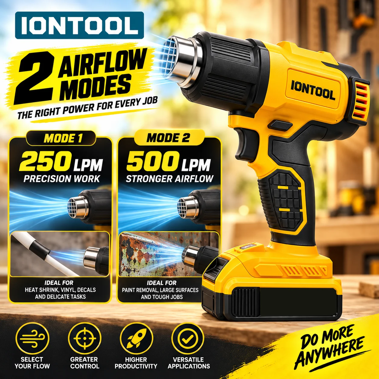 IONTOOL 무선 열풍기 550 ℃   자동차 수리, - Cordless Heat Gun For Shrink Tubing 리뷰 및 가격