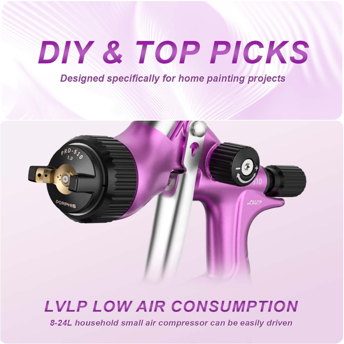 오리지널 PORPHIS PRD-510 페인트건 LVLP - Airbrush Kit With Mini Compressor 리뷰 및 가격