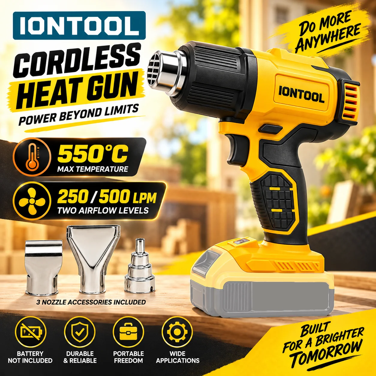 아이온툴 옐로우 550 ℃   빠른 가열 속도를 자랑하 - Cordless Heat Gun For Shrink Tubing 리뷰 및 가격